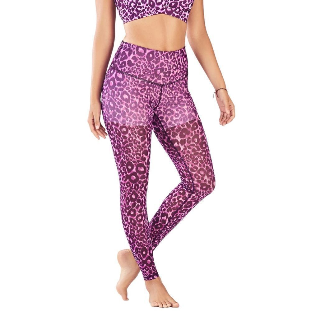 Fabletics High-Waisted Pure Lux Sheer Mesh Leggings Sz XS
